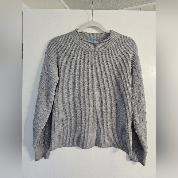 CeCe Gray Textured Women's Sweater - Picture 1 of 3
